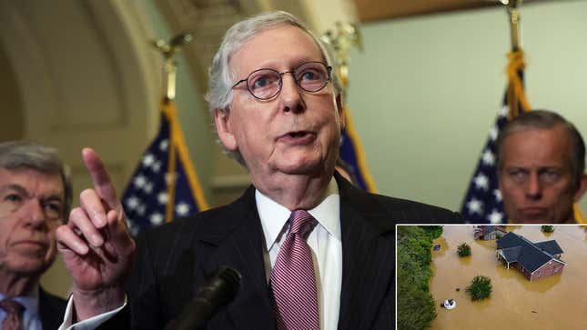 Image for article titled Mitch McConnell Requests 50 Million Additional Gallons Of Floodwater For Kentucky Flood Victims