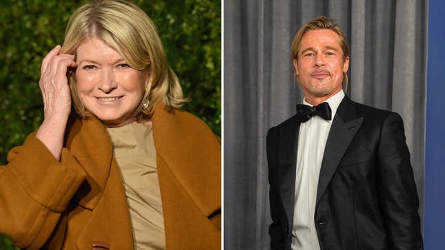 Image for article titled Horny Queen Martha Stewart &#39;Melts&#39; for Brad Pitt
