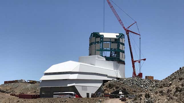 The Rubin Observatory currently under construction in Chile.