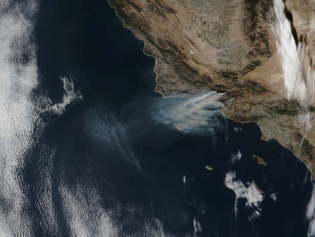 The Thomas Fire, from way above.