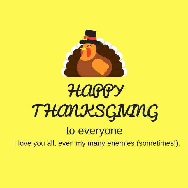 Image for article titled “Happy Thanksgiving to all—even the haters and losers!” from Donald Trump
