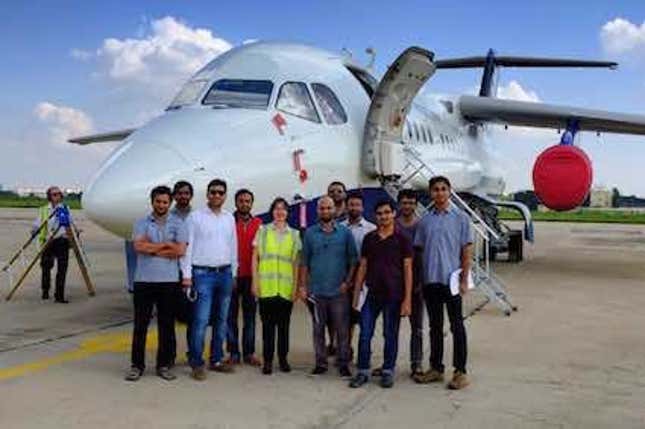 As part of the recce visit of the research aircraft to India in September 2015, in preparation for the main 2016 field campaign, the aircraft and crew spent a couple of days in Bengaluru.