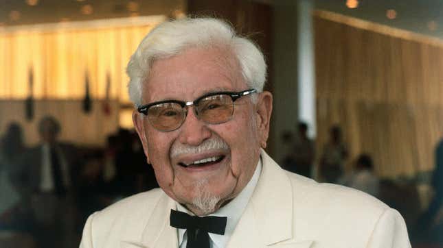 colonel sanders smiling for the camera