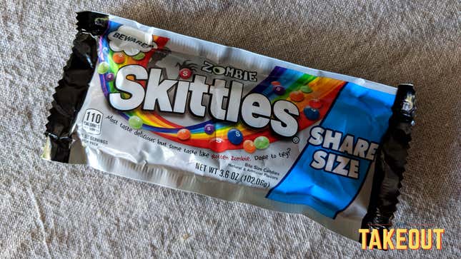 Image for article titled Zombie Skittles suspiciously good at mimicking the taste of rotting flesh