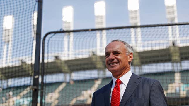 Image for article titled Does Rob Manfred Even Like Baseball?
