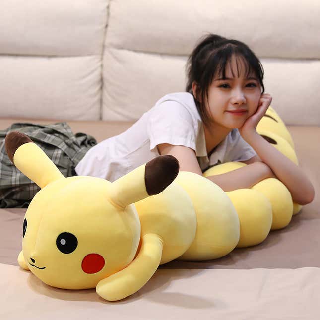 Image for article titled This Pikachu Caterpillar Plushie Looks Freaky