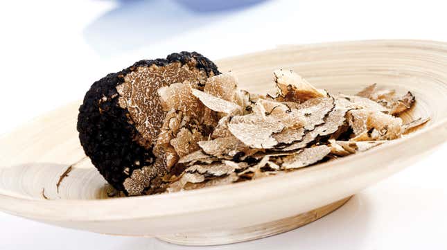 truffles shaved on plate