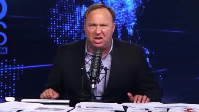 Image for article titled Alex Jones Warns Fans Quitting His Supplements Cold Turkey Can Lead To Homosexuality, Judaism