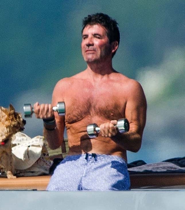Image for article titled Just Some Regular Pictures of Simon Cowell Vibing