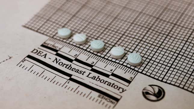Tablets suspected to be fentanyl being examined at the Drug Enforcement Administration Northeast Regional Laboratory in New York last October.