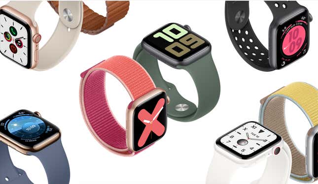 Apple Watch Series 5 GPS + Cellular | Up to $58 off select configurations | Amazon
Apple Watch Series 5 GPS | Up to $15 off select configurations | Amazon