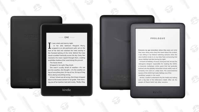 Kindle with Built-In Front Light | $60 | Amazon
Kindle Paperwhite | $85 | Amazon