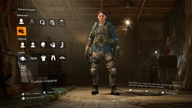This is my Division 2 lady. She likes healing drones, long walks along the now-deserted National Mall, and listening to people who recorded their pandemic anxieties on tape and left them strewn over Washington, D.C.