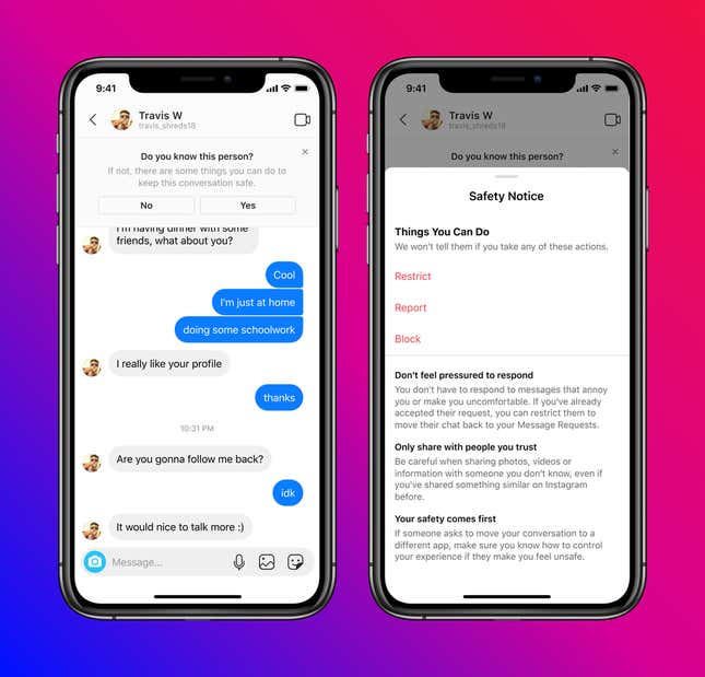 Imagen para el artículo titulado Instagram prohibirá que los adultos envíen mensajes a los adolescentes que no los sigan