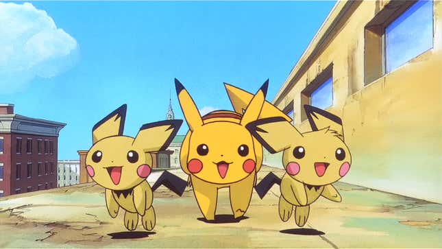 Pikachu and the Pichu brothers.