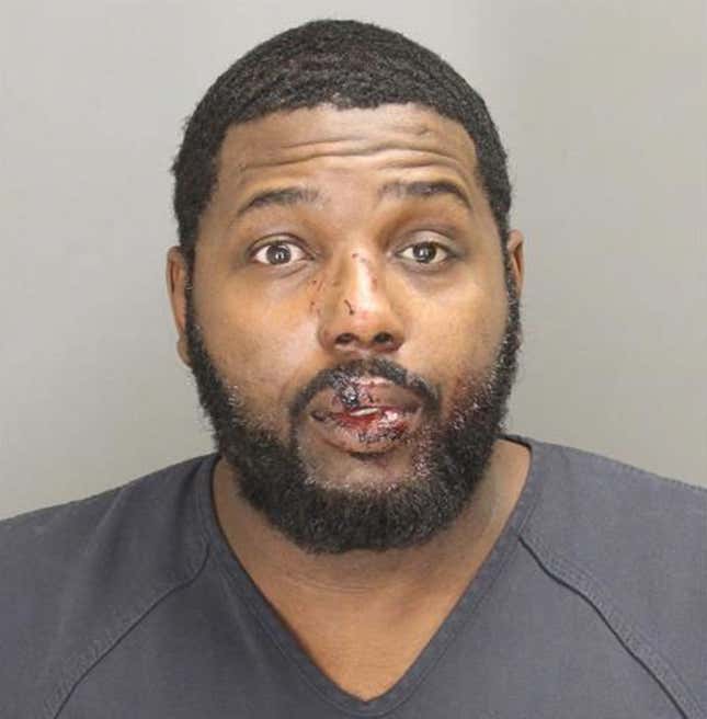 December 2017 mugshot of Jason Spicer, the disabled motorist who Michigan State Troopers brutalized during traffic stop.