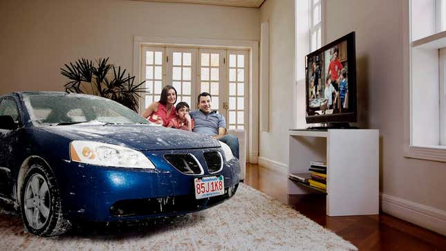 Image for article titled Family Lets Cars Come Inside House During Snowstorm