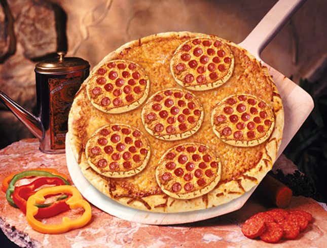 Image for article titled Pizza Hut&#39;s New Pizza Lover&#39;s Pizza Topped With Smaller Pizzas