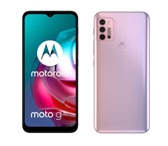 El Moto G30.