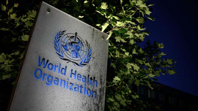 The World Health Organization’s headquarters in Geneva, Switzerland
