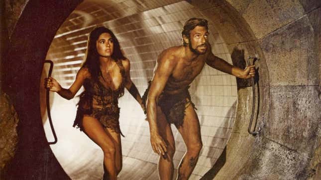 Nova (Linda Harrison) and Brent (James Franciscus) venture beneath the planet of the apes.