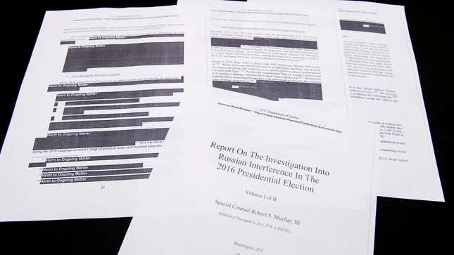 Image for article titled Report: You’re Far Too Dumb To Be Reading The Mueller Report Yourself