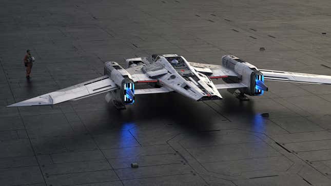 Imagen para el artículo titulado Cómo Porsche y Lucasfilm incluyeron el Taycan en una nave de Star Wars: The Rise of Skywalker