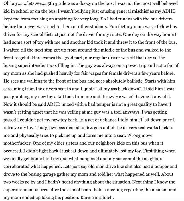 Image for article titled Here Are Your Traumatic School Bus Stories