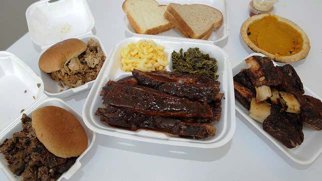 a glorious spread of american barbecue