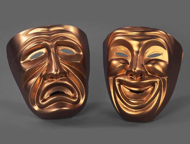Image for article titled Tragedy Mask Clearly Jealous Of Comedy Mask