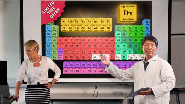 Image for article titled Chemists Announce Upgraded Periodic Table With Dozens Of New Elements For Just $4 A Month