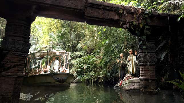 Image for article titled Disney Installs Animatronic Christian Missionaries To Convert Natives On Jungle Cruise Ride