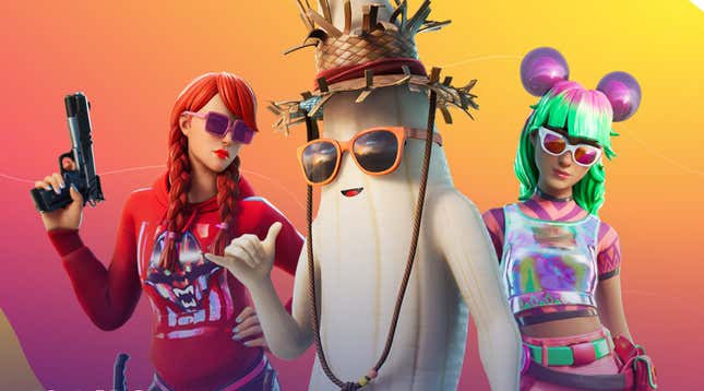 Fortnite characters from the Summer Legends pack.