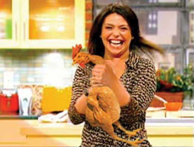 Image for article titled Rachael Ray Snaps Chicken&#39;s Neck Live On Air