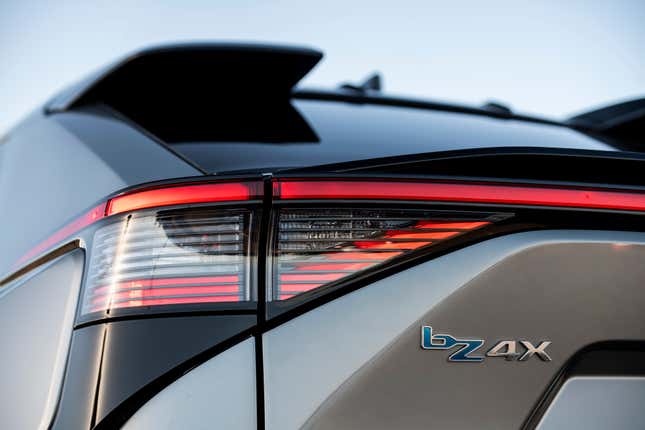 Image for article titled Toyota bZ4X Is No Longer at Risk of Its Wheels Falling Off After Simple Recall Fix