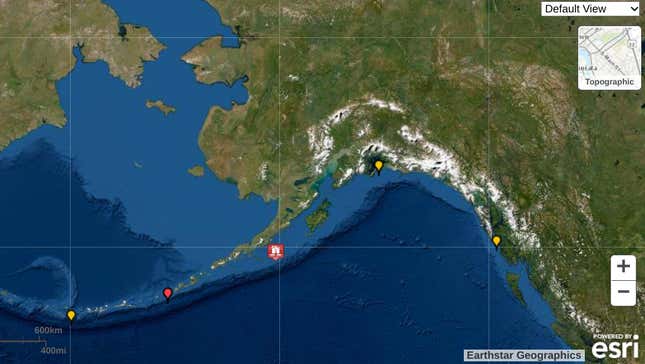 Image for article titled Tsunami Warnings Lifted After 8. 2 Earthquake 60 Miles Off Alaska