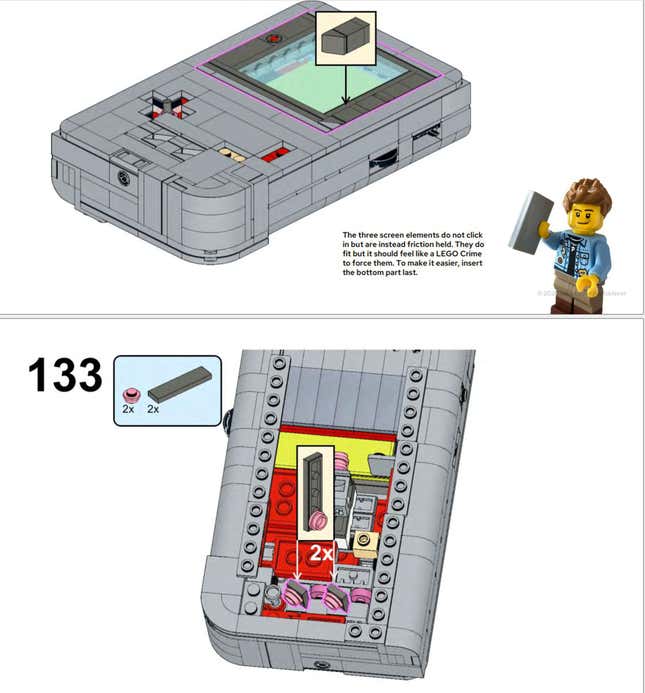 Imagen para el artículo titulado Con solo 364 piezas este usuario ha creado la versión definitiva de Lego de la Nintendo Game Boy