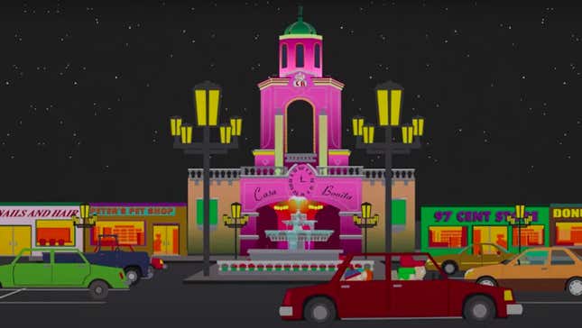 Screenshot of animated Casa Bonita from South Park episode