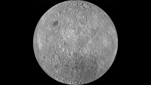 The far side of the Moon, as imaged by the Lunar Reconnaissance Orbiter Camera Wide Angle Camera.