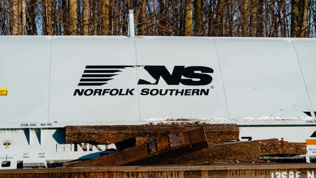 This is a Norfolk Southern train that derailed last month in Michigan, not Ohio