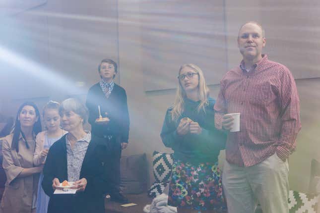 Parishioners at the Menlo Church Cafe