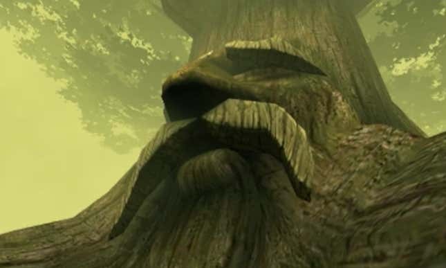 The Great Deku Tree introducing himself to Link.