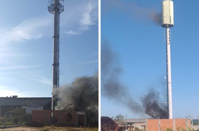 Imagen para el artículo titulado Queman torres de teléfono en Bolivia y el gobierno aclara que el país no tiene aún redes 5G