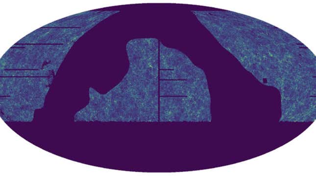 Mapa de densidad del universo, para galaxias entre 1,5 y 3 mil millones de años luz de distancia.