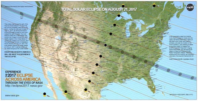 NASA eclipse map.