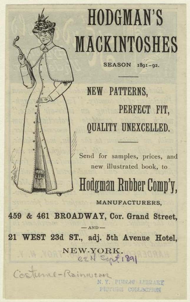 Hot rubber, circa 1891.