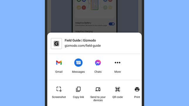 You can create QR codes from Chrome on Android.