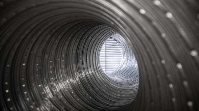 the view inside of an air duct