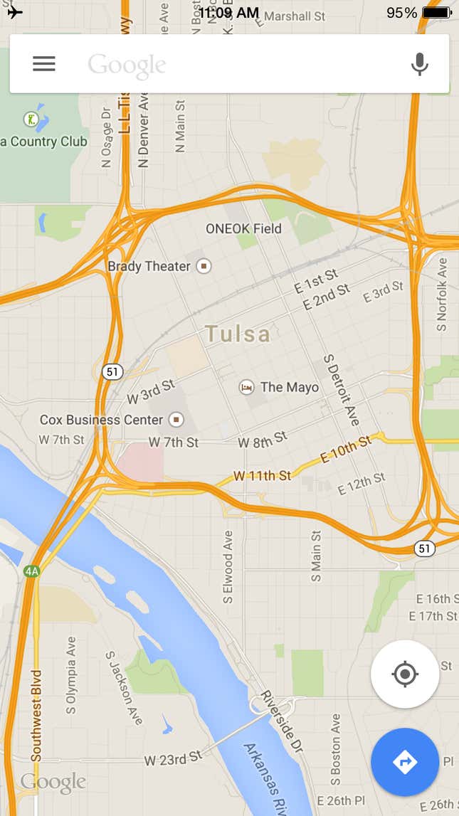 Why Google Maps tells Americans they’re in Tulsa, Oklahoma