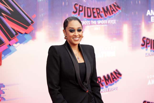 Tia Mowry at the world premiere of Sony Pictures Animation’s “Spider-Man: Across The Spider-Verse” on May 30, 2023 in Los Angeles, California.